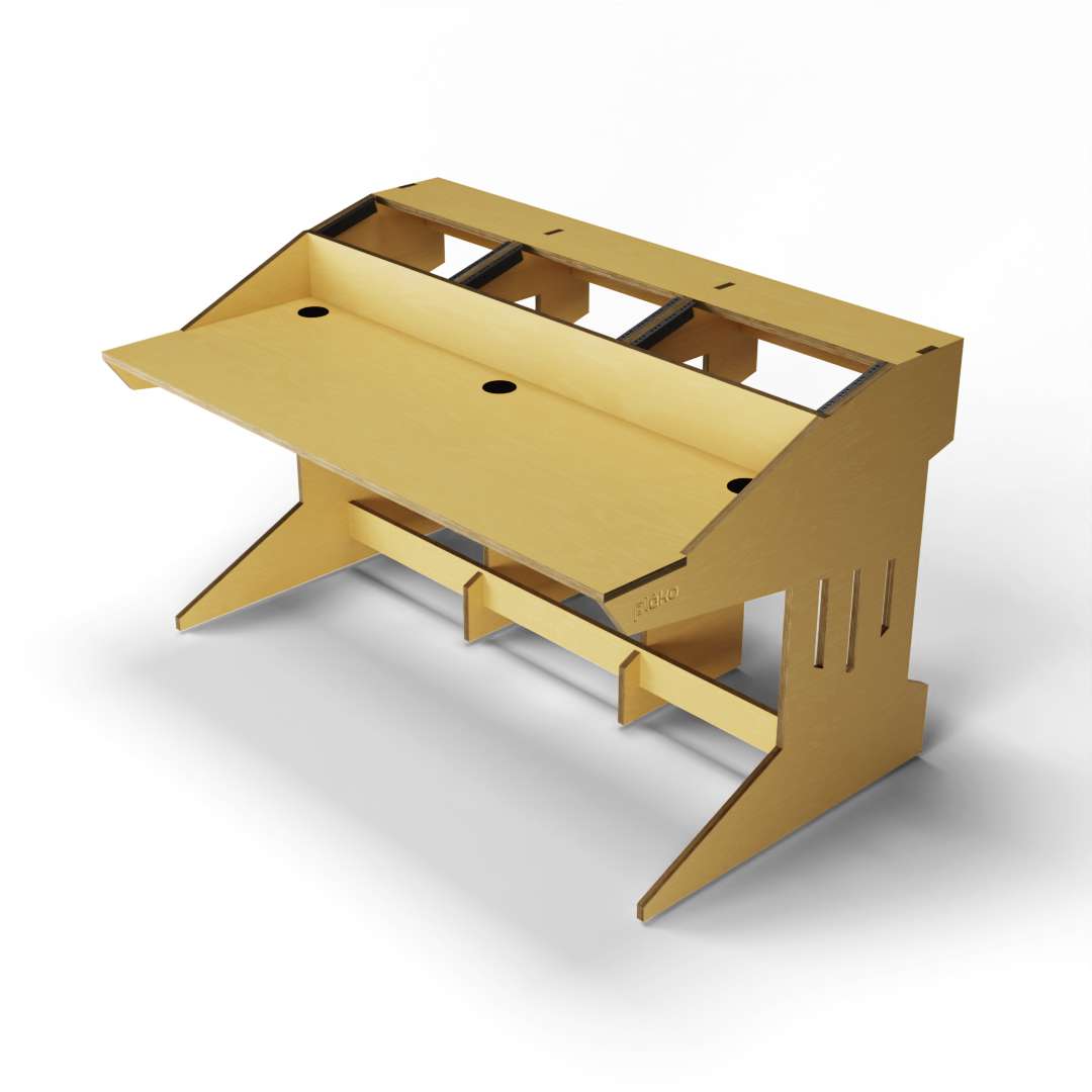 Pleko Studio Furniture - Chronos Keyboard Desk - Natural Wood Pleko Studio Furniture - Chronos Keyboard Desk - Natural Wood