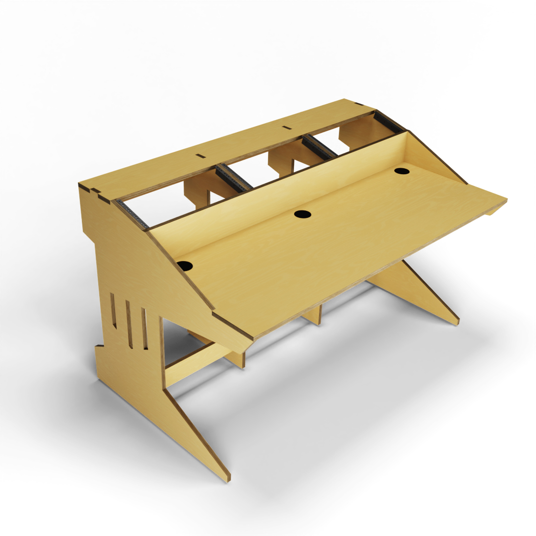 Pleko Studio Furniture - Chronos Keyboard Desk - Natural Wood Pleko Studio Furniture - Chronos Keyboard Desk - Natural Wood